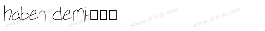 haben demi字体转换